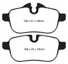 EBC 09+ BMW Z4 3.0 (E89) Yellowstuff Rear Brake Pads