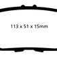 EBC 09-14 Acura TL 3.5 Yellowstuff Rear Brake Pads
