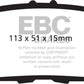 EBC 09-14 Acura TL 3.5 Yellowstuff Rear Brake Pads