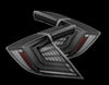 AlphaRex 16-21 Honda Civic Hatchback/ Type-R FK8 Nova-Series LED Tail Lights (Pair) - Alpha Black
