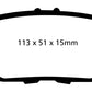 EBC 09-14 Acura TL 3.5 Yellowstuff Rear Brake Pads