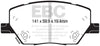 EBC 2015+ Fiat 500X 1.4L Turbo Yellowstuff Front Brake Pads