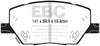 EBC 2015+ Fiat 500X 1.4L Turbo Yellowstuff Front Brake Pads