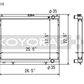 Koyo 1998-Aug 2000 Nissan Skyline GT-R R34 2.6L Turbo Radiator