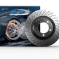 SHW 00-04 Porsche Boxster Roadster S 3.2L Rear Cross-Drilled Monobloc Brake Rotor (98635240301)
