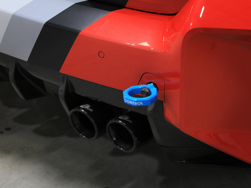 aFe 23-25 BMW M2 (G87) CONTROL Front / Rear Tow Hook - Blue