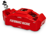 Performance Machine 125 x 4 Race Series Radial Mount Caliper with ARC - Left - Red