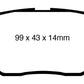 EBC 09-10 Pontiac Vibe 1.8 Yellowstuff Rear Brake Pads