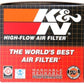 K&N Filter Universal Rubber Filter 2 1/4 inch Flange 3 1/2 inch OD 4 inch Height