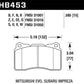 Hawk DTC-80 04-15 Subaru Impreza WRX/STI, 02-06/08-14 Mitsubishi Lancer Evo Front Brake Pads