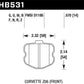 Hawk 06-10 Chevy Corvette (OEM Pad Design) Front Ceramic Sreet Brake Pads