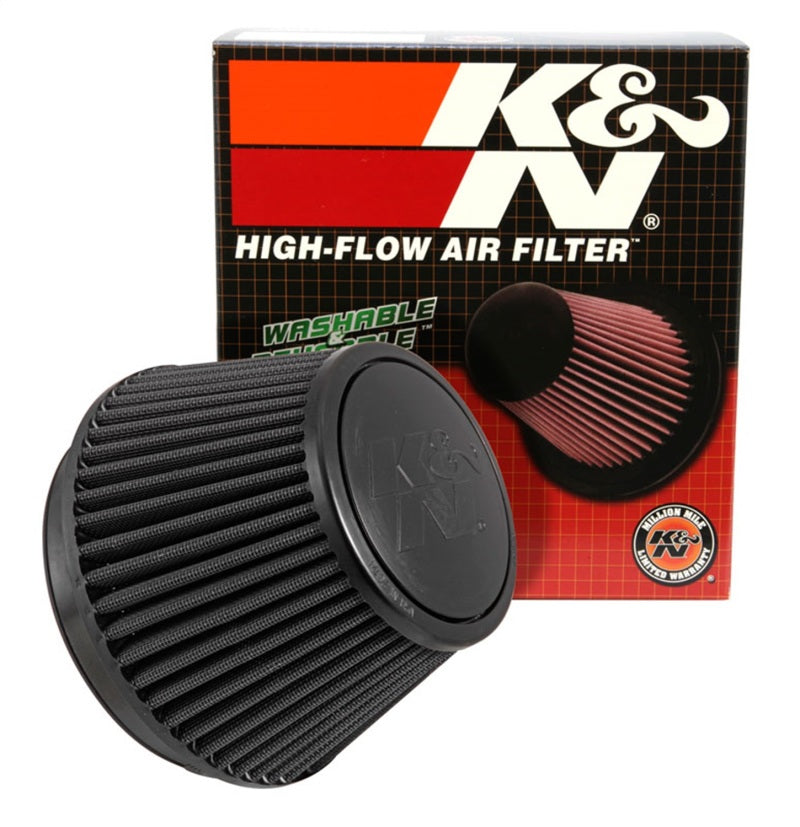 K&N Universal Rubber Filter Round Tapered 6in Flange ID x 7.5in Base OD x 5.25in Top OD x 6.75in H