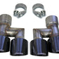 Corsa 18-19 Ford Mustang Eco 2.3L Twin 4in Black PVD Pro-Series Tip Kit (Clamps Included)