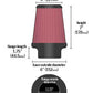K&N Universal Clamp-On Air Filter 3-1/8in FLG / 6in B / 5in T / 7in H