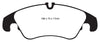 EBC 11 Audi A6 2.0 Turbo Redstuff Front Brake Pads