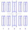 King Chrysler 148/148 Turbo DOHC 16V / Jeep 148 DOHC 16V (Size STD) Main Bearing Set