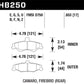 Hawk 98-02 Chevrolet Camaro 5.7L/3.8L / 98-02 Pontiac Firebird 5.7L/3.8L  HPS Street Rear Brake Pads