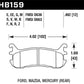 Hawk 97-02 Ford Escort (Inc. LX/Sport) / 94-03 Mazda Miata DTC-60 Race Rear Brake Pads (D636)