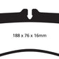 EBC 12-15 Porsche 911 (991) (Cast Iron Rotor only) 3.4 Carrera Yellowstuff Rear Brake Pads