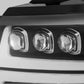 AlphaRex 07-13 Chevy Avalanche NOVA LED Proj Headlights Plank Style Matte Black w/Activ Light/DRL