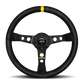 Momo MOD07 Steering Wheel 350 mm -  Black Suede/Black Spokes/1 Stripe