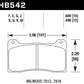 Hawk Ferro-Carbon Black Powder Coat DTC-70 Motorsports Brake Pads - 12.446mm Thickness
