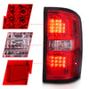 ANZO 2014-2018 GMC Sierra LED Tail Lights Black Housing Red/Clear Lens