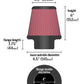 K&N Universal Clamp-On Air Filter 4in FLG / 6-1/2in B / 4-1/2in T / 6in H