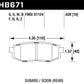 Hawk 2013-2014 Scion FR-S Base 2dr Coupe HPS 5.0 Rear Brake Pads