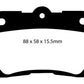 EBC 06-07 Lexus GS300 3.0 Redstuff Rear Brake Pads