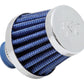 K&N 2in Base OD x .375in Flange ID x 1.75in H Rubber Base Crankcase Vent Filter - Blue