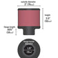 K&N 1.25in Flange ID x 3in OD x 2.5 inch H Rubber Base Crankcase Vent Filter