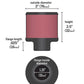 K&N 1.25in Flange ID x 3in OD x 2.5 inch H Rubber Base Crankcase Vent Filter
