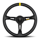 Momo MOD08 Steering Wheel 350 mm -  Black Leather/Black Spokes/1 Stripe