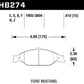 Hawk 99-04 Ford Mustang Base/GT HPS Street Front Brake Pads
