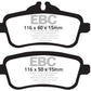 EBC 14+ Mercedes-Benz CLA45 AMG 2.0 Turbo Yellowstuff Rear Brake Pads