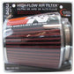 K&N Universal Air Filter Chrome Round Tapered Red - 4in Flange ID x 1.125in Flange Length x 5.5in H