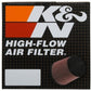 K&N Universal Rubber Filter 5in Flange ID x 6.5in Base OD x 4.5in Top OD x 4.125in Height