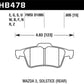 Hawk 13-14 Ford Focus ST / Mazda/ Volvo Performance Ceramic Street Rear Brake Pads