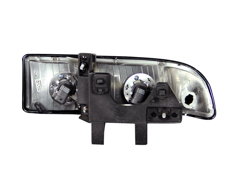 ANZO 1998-2005 Chevrolet S-10 Crystal Headlights Black