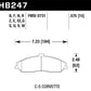 Hawk 97-06 Corvette (incl C5 Z06) Performance Ceramic Street Front Brake Pads