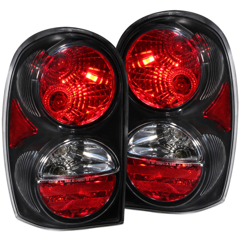 ANZO 2002-2007 Jeep Liberty Taillights Black