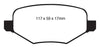 EBC 11-14 Ford Edge 2.0 Turbo Yellowstuff Rear Brake Pads