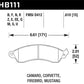 Hawk 94-04 Mustang Cobra / 88-95 Corvette 5.7L / 88-92 Camaro w/ Hvy Duty Brakes Front Performance C