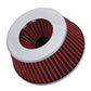 Spectre Adjustable Conical Air Filter 2-1/2in. Tall (Fits 3in. / 3-1/2in. / 4in. Tubes) - Red