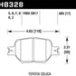 Hawk 01-05 Celica GT/GT-S/05-08 tC HPS Street Front Brake Pads