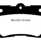 EBC 06-07 Lexus GS300 3.0 Yellowstuff Rear Brake Pads