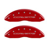 MGP 4 Caliper Covers Engraved Front & Rear C7/Corvette Red finish silver ch