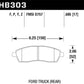 Hawk 99-05 Cadillac Excursion / 99-04 Ford F-250/F-350 Super Duty Pickup Rear LTS Street Brake Pads