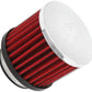 K&N 1.75in Flange ID x 3in OD x 2.5in H Chrome Finish Rubber Base Crankcase Vent Filter